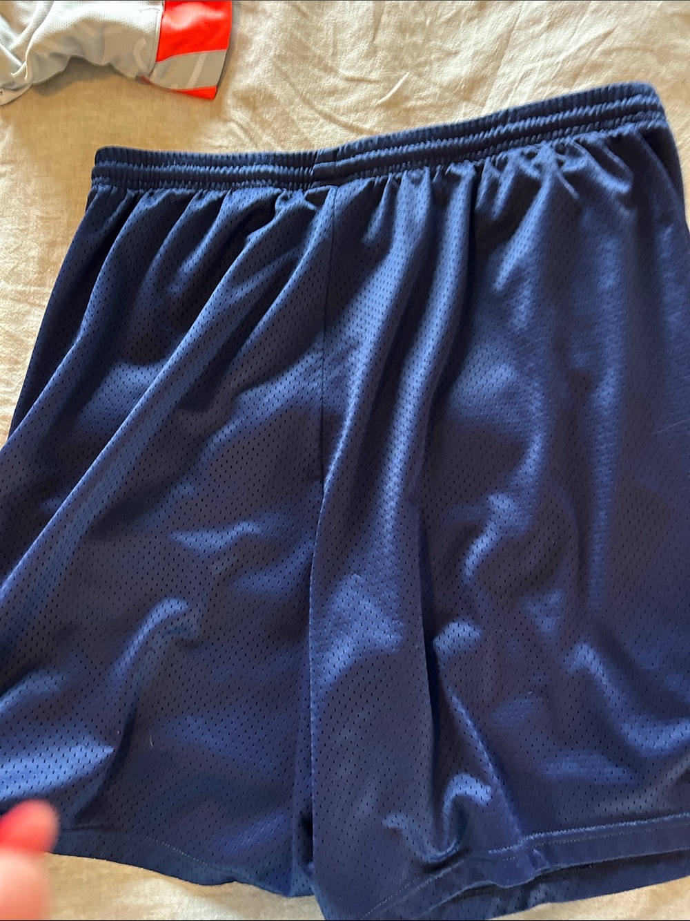 Under Armour Men's Athletic Shorts - Navy, Royal Blue, White, Neon Orange - Picture 14 of 16